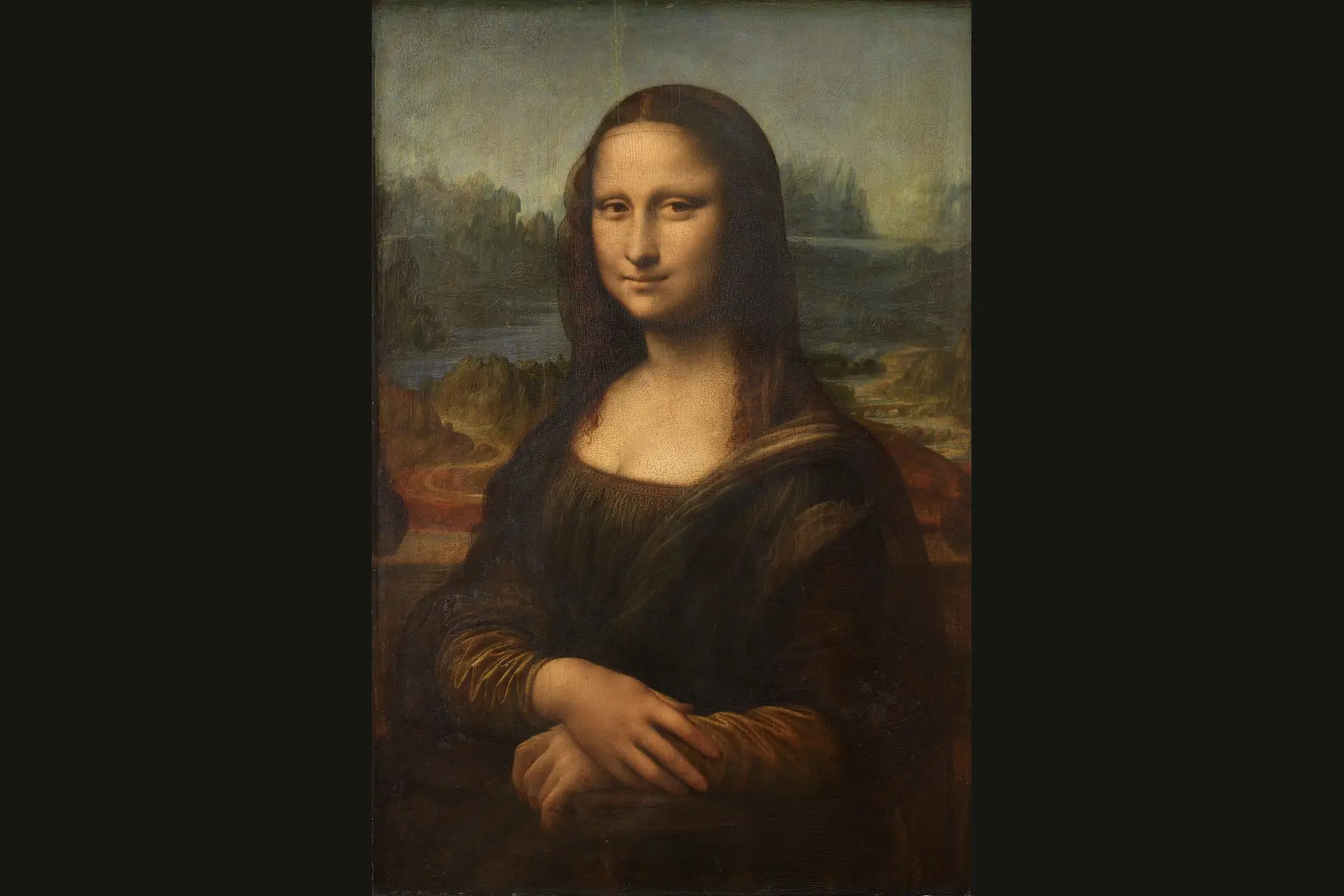 Leonardo da Vinci’s Mona Lisa on its poplar panel, now preserved at the Louvre